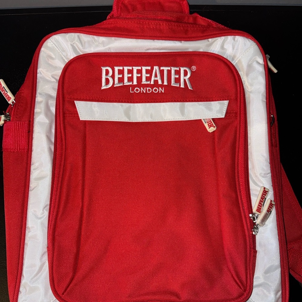Red and White London Beefeater Backpack